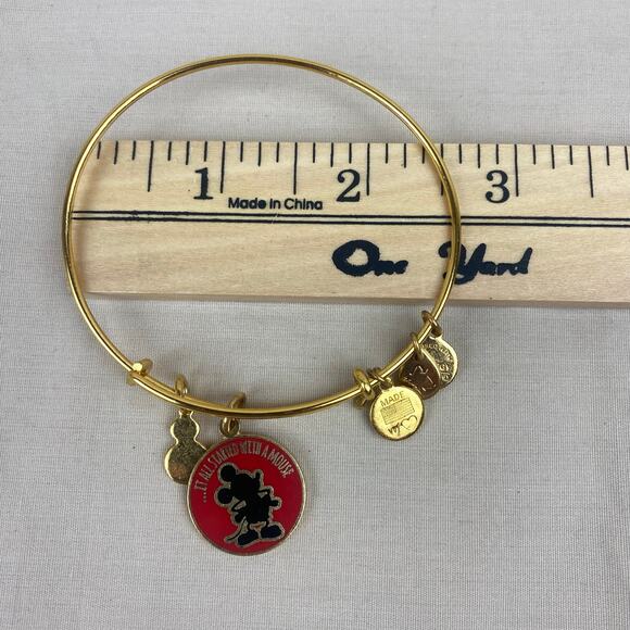 Alex and Ani Disney Parks Mickey Mouse Silver and Gold Toned Bracelet Lot - Picture 6 of 8